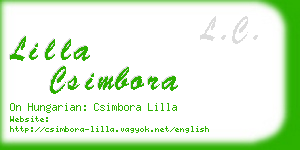 lilla csimbora business card